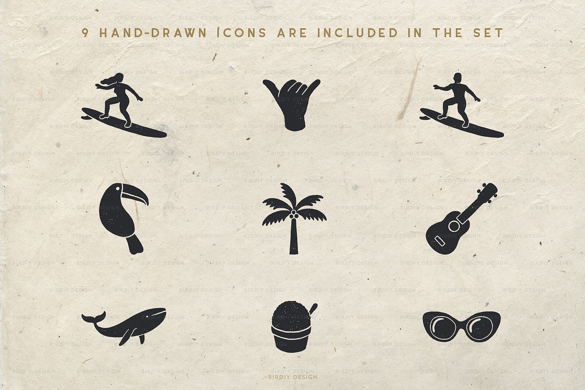 Summer Icons 2 Hand Drawn Graphics, an Icon by BirDIY Design (Photo 2 of 7)