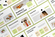 White Green Healthy Diet PPT, a Presentation Template by graphicook (Thumbnail 1 of 4)