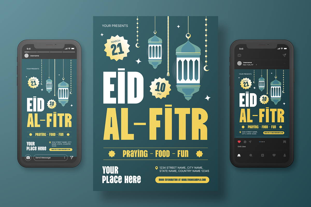 Eid Al Fitr Flyer Set, a Flyer Template by Annora Studio (Photo 4 of 6)