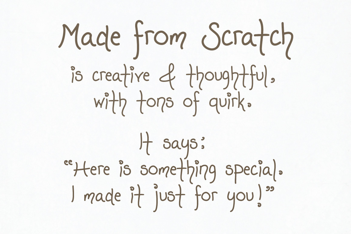 Made from Scratch - Font preview 3