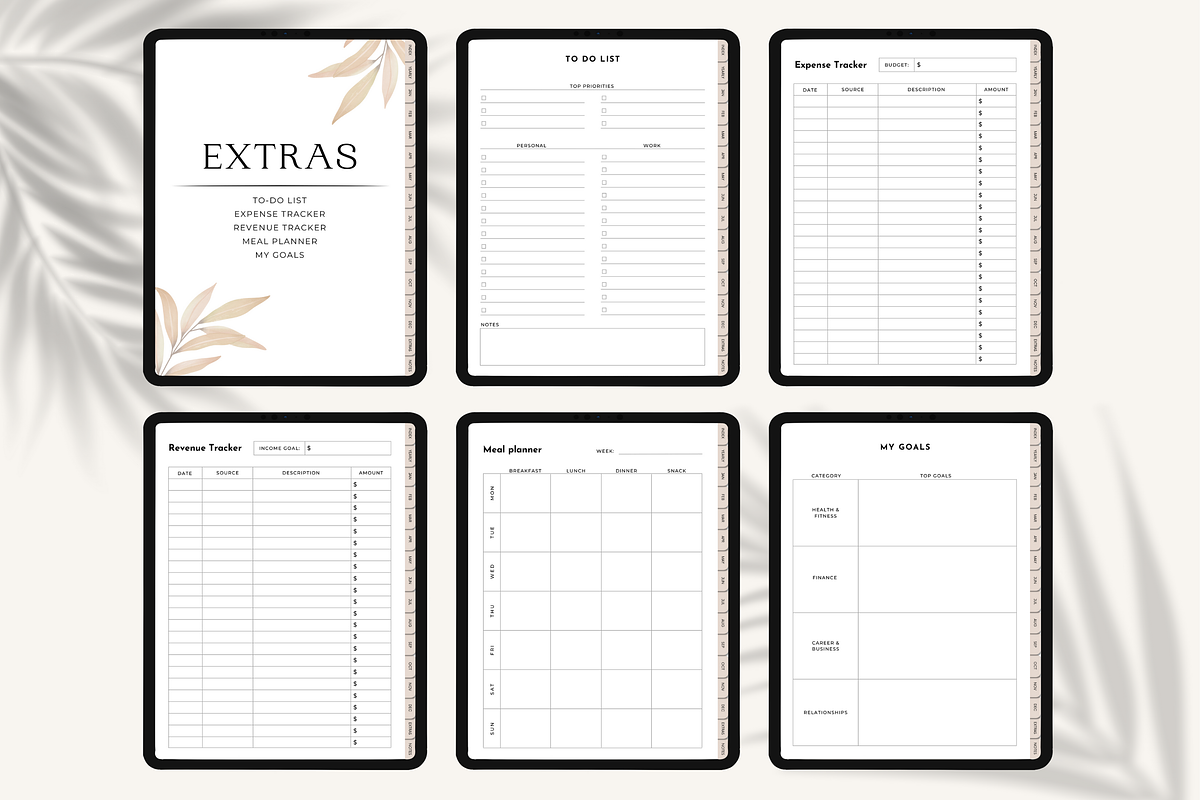 2026 Digital Life Planner for iPad, a Templates & Theme by HoneyGlowStudioCo (Photo 4 of 10)