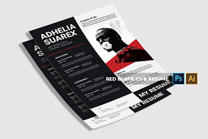 Red Black CV & Resume