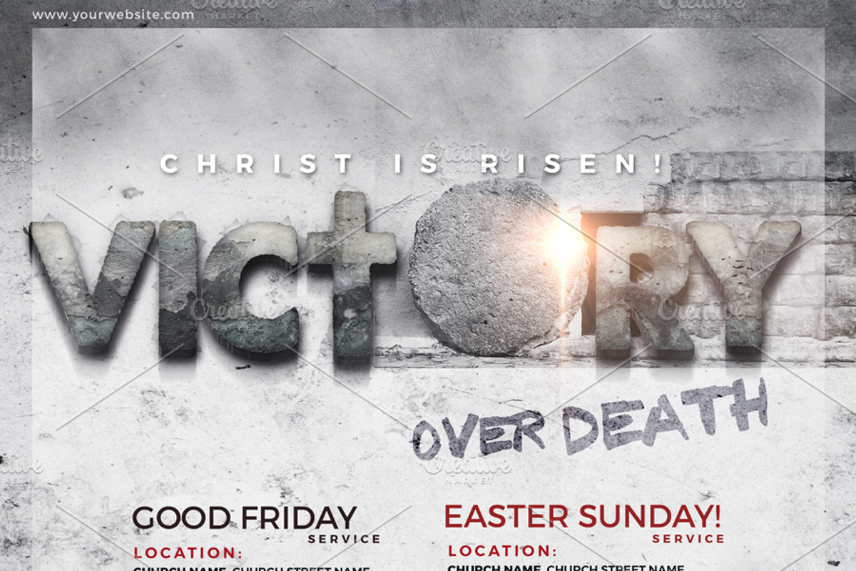 Christian Graphic Easter/Good Friday, a Social Media Template by Kreativity13
