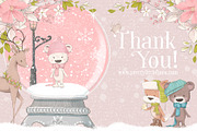 Christmas Woodland Animal Clipart, an Illustration by Pretty Little Lines (Thumbnail 12 of 12)