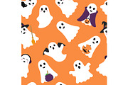 Cute halloween ghost pattern, a Pattern Graphic by Yayasya (Thumbnail 1 of 3)