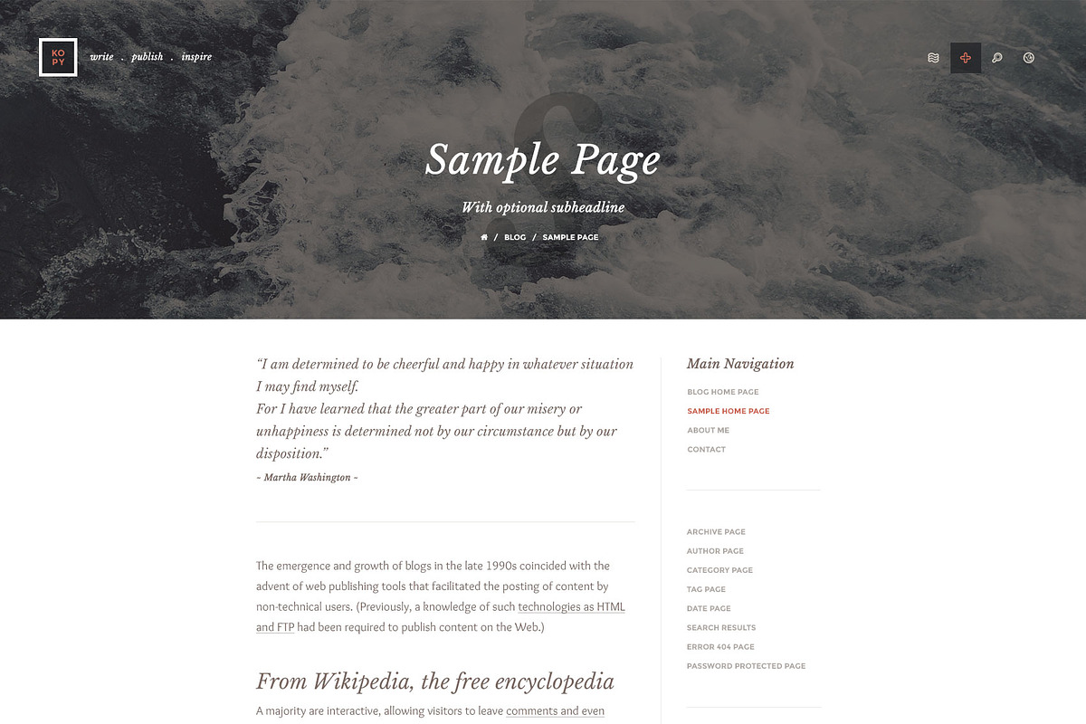 Kopy - Blogging WordPress Theme, a WordPress Template by IshYoBoy (Photo 9 of 9)