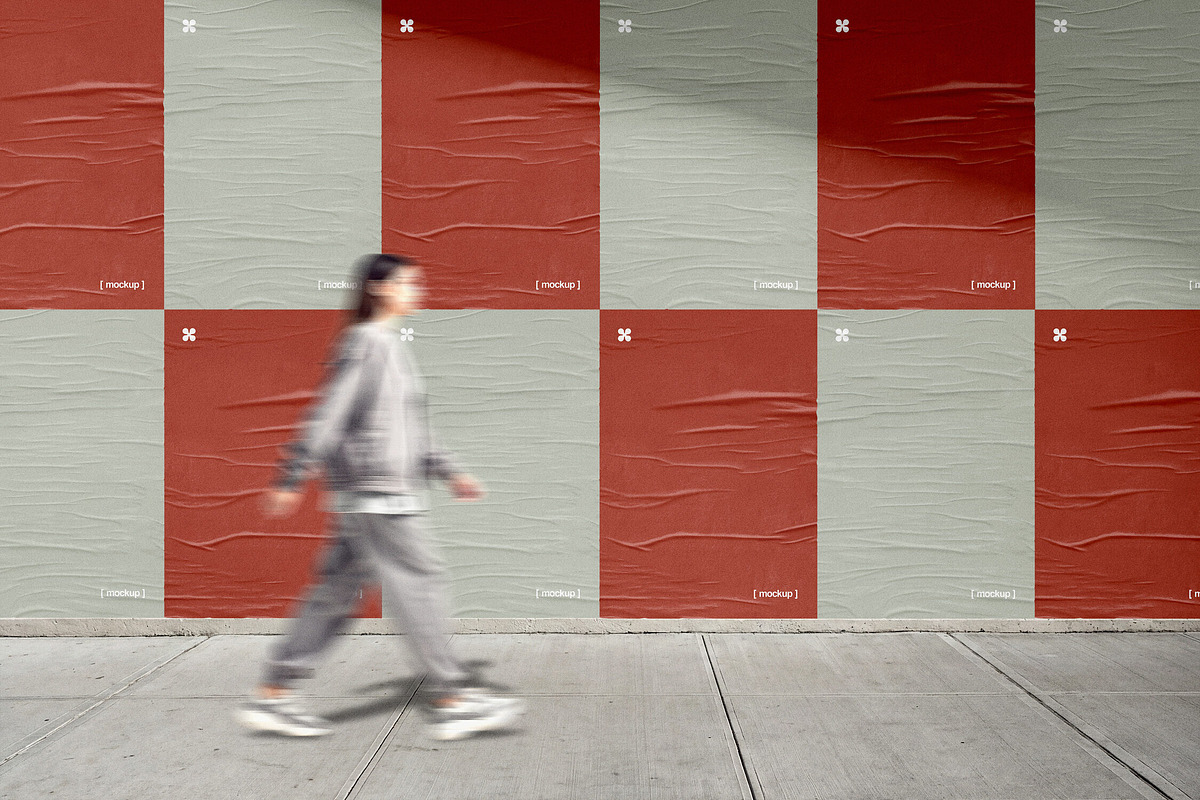 Paper Posters Wall Mockup, an Advertising Mockup by Design Squad (Photo 4 of 4)