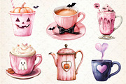 Pink Coquette Halloween Coffee Clipa, an Illustration by Dream Creation (Thumbnail 5 of 6)