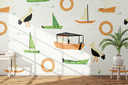 Sailing ship seamless pattern, a Pattern Graphic by lilovwishes (Thumbnail 5 of 5)