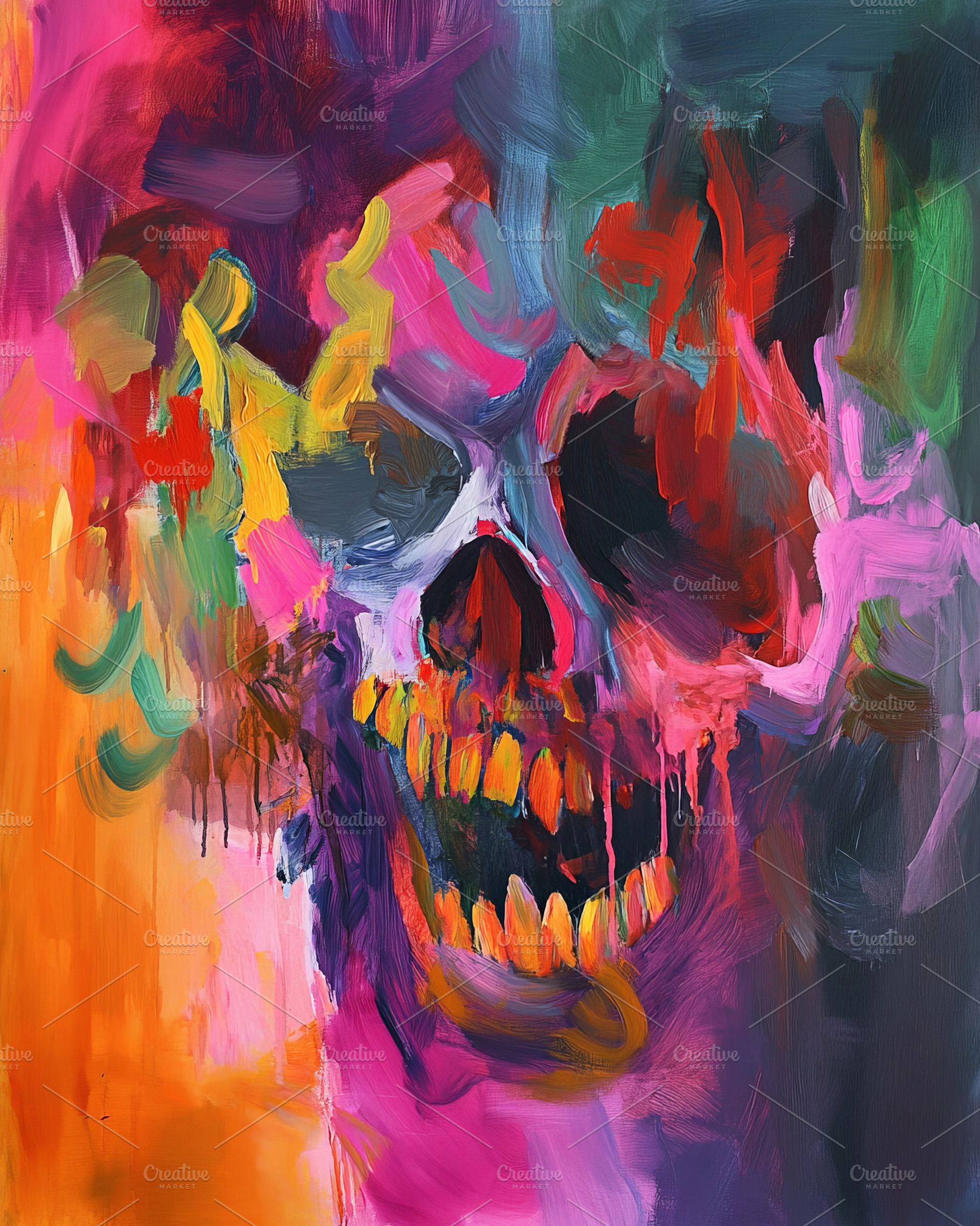 Abstract Skull Explosion Artwork, an Abstract Photo by Hamza067