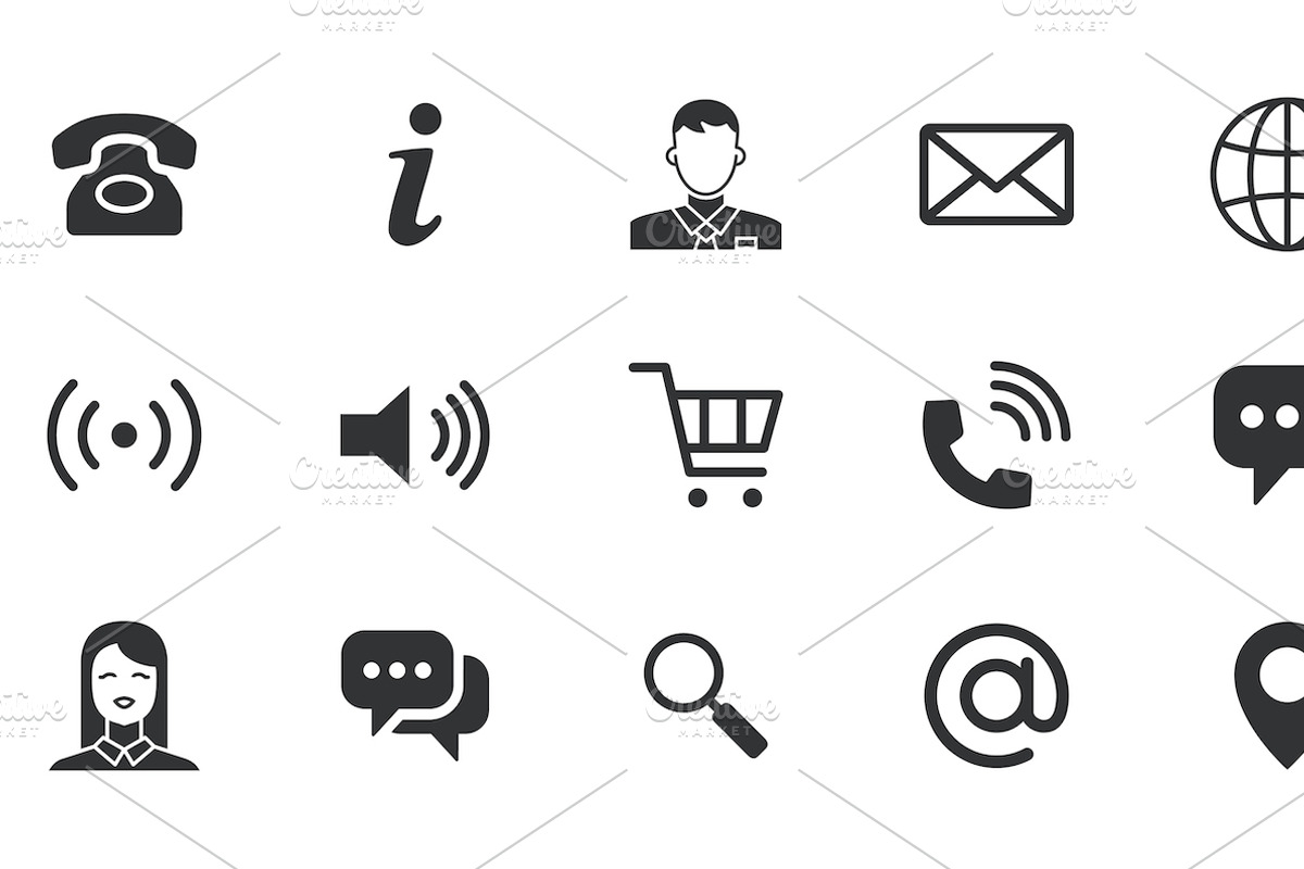 Business Card Icons, an Outline Icon by Oleksii (Photo 6 of 6)