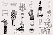 50 Hand Drawn Logo Elements PSD, an Object Graphic by Sasha Mitkalova (Thumbnail 2 of 3)