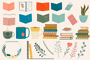 Cute pets reading the books. Clipart, an Animal Illustration by PenguinArtStudio (Thumbnail 6 of 13)