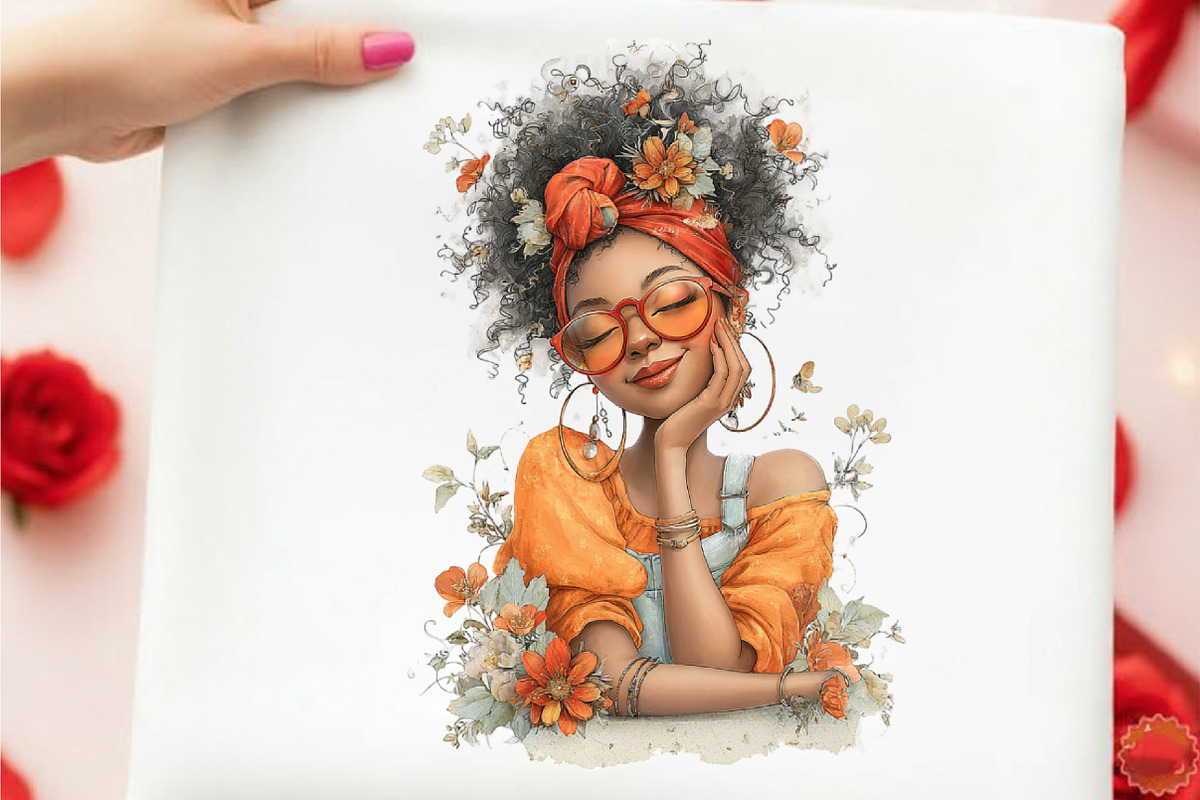 Spring Black Woman Clipart, an Illustration by designcity5 (Photo 5 of 5)