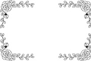 Elegant Rose Frame Silhouette, an Illustration by Designs_River (Thumbnail 4 of 9)