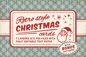 Retro Style Christmas Cards Vol.1