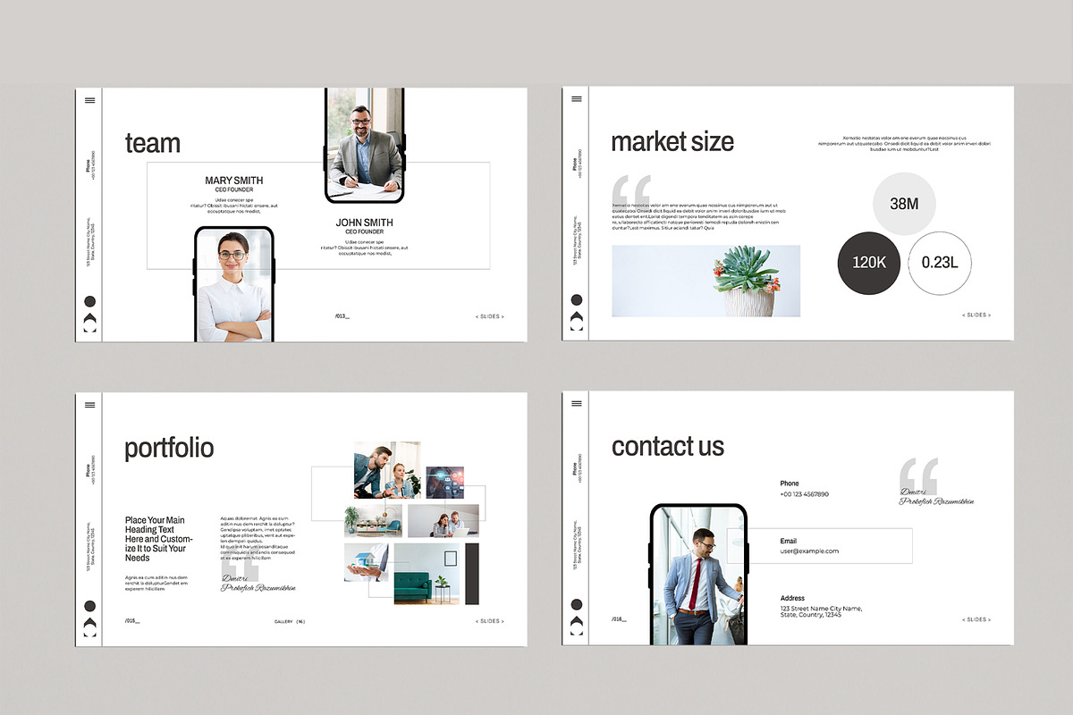 Minimal Presentation Template preview 5