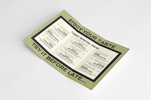 Trifold Menu Template