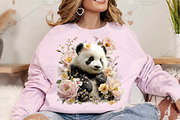 Watercolor Spring Panda Clipart PNG, an Illustration by Canvas Craft (Thumbnail 7 of 7)