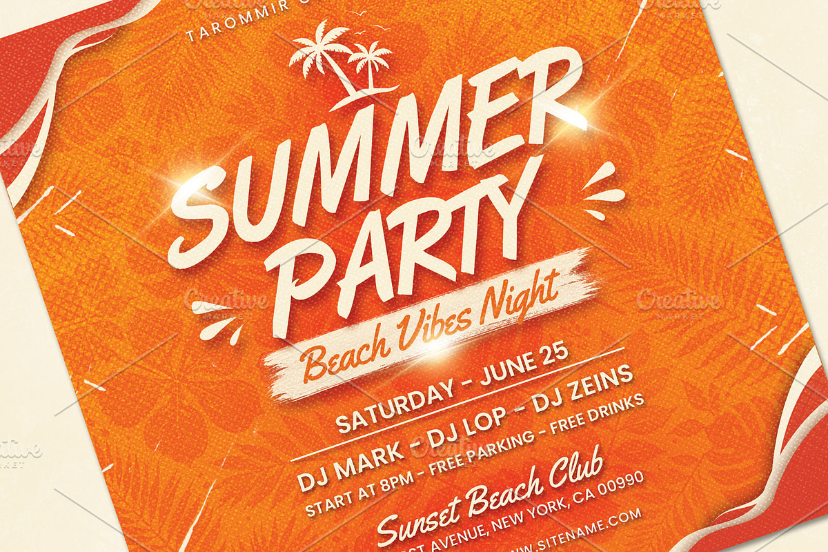 Summer Party Flyer, a Flyer Template by Tarommir (Photo 3 of 3)