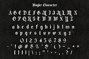 The Wayler - Gothic Blackletter Font, a Blackletter Font by RagamKata (Thumbnail 9 of 10)