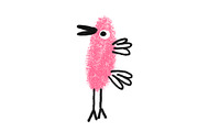 Pink birds in a tree, an Animal Illustration by Irene Loal (Thumbnail 5 of 6)