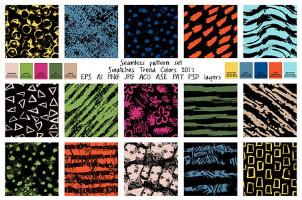 Seamless pattern color trends 2017