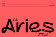 CS Aries Stamp, a Sans Serif Font by Craft Supply Co. (Thumbnail 1 of 8)