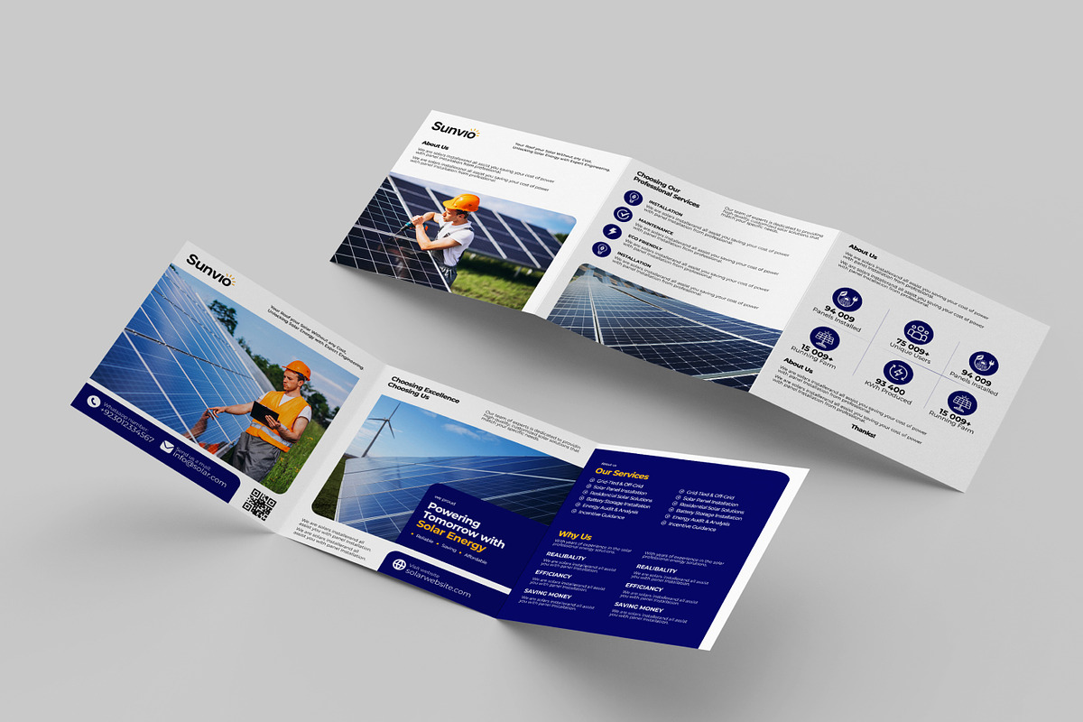 Solar Brochure and Flyer template, a Brochure Template by Soulfuldesignstudio (Photo 3 of 7)