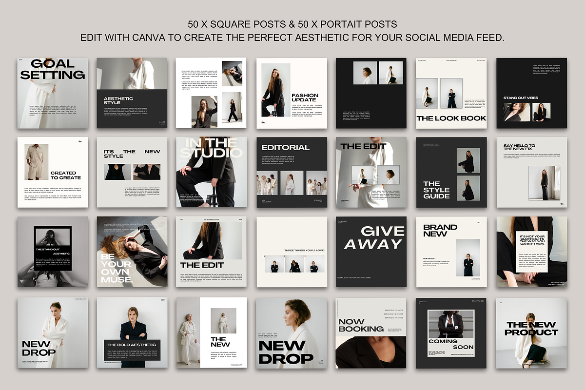 CANVA: Bold Vol 2 Instagram Posts, a Social Media Template by thebusinessoutfit (Photo 2 of 17)