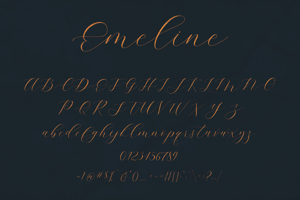 Emeline Script Font preview 5