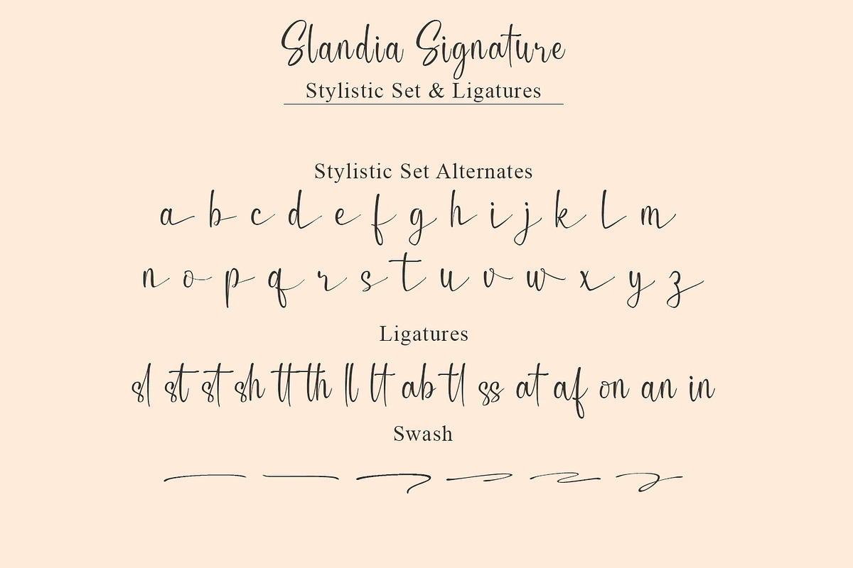 Slandia Signature / Handwriting Font, a Script Font by Mytype Studio (Photo 10 of 11)