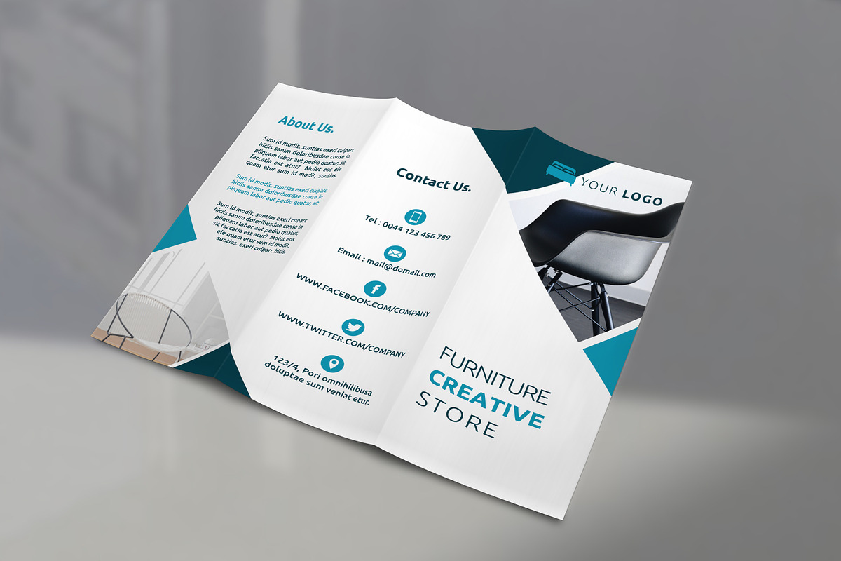 Furniture Tri-fold Brochures, a Brochure Template by Creatricks (Photo 1 of 2)