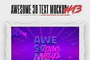 Awesome 3D Text Mockup Bundle, a Mockup by Amorjesu.com (Thumbnail 14 of 21)