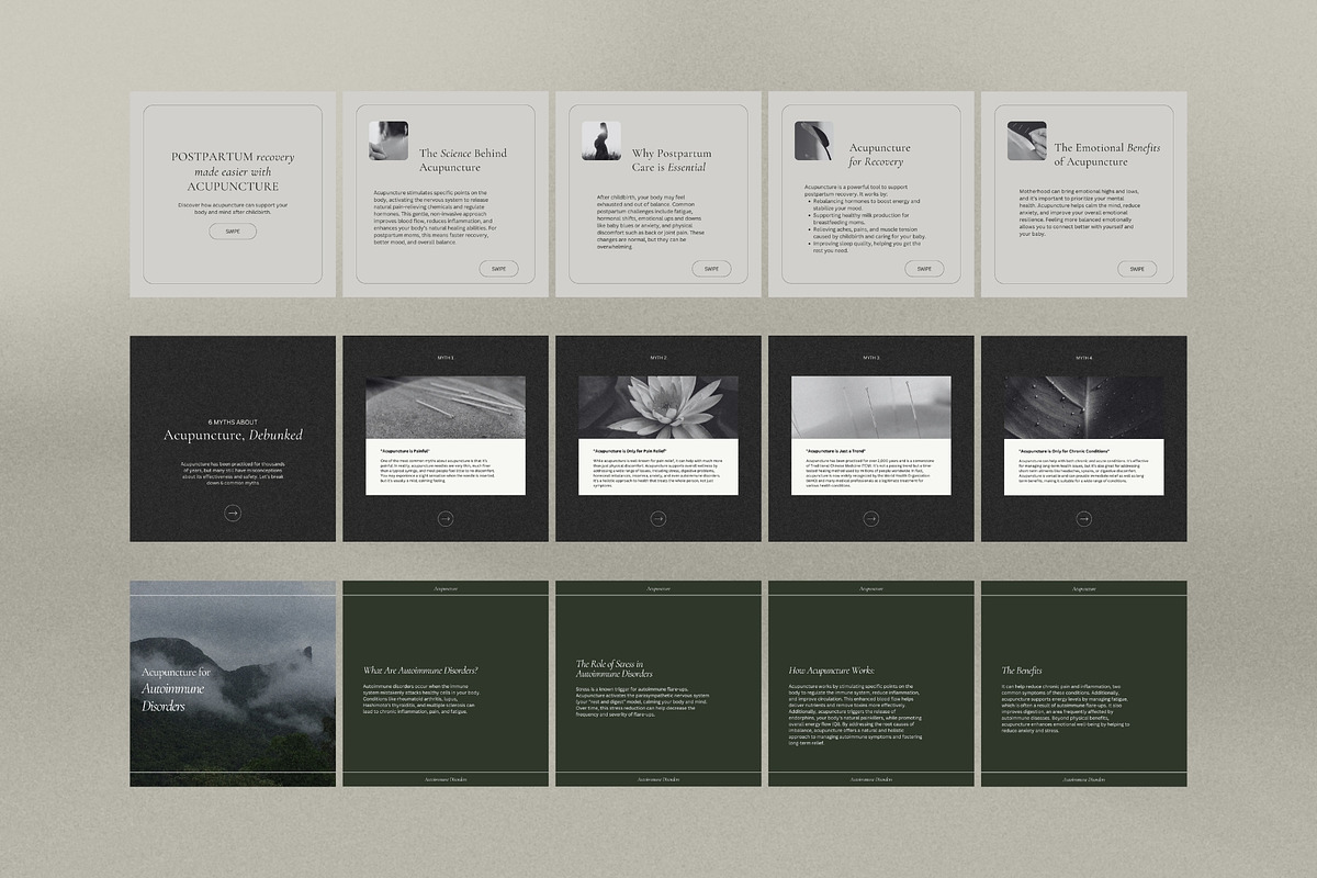 Acupuncture Instagram Templates, a Social Media Template by Terraa Studio Design (Photo 9 of 9)