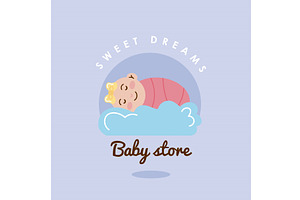 baby store label, an Object Illustration by studiogstock