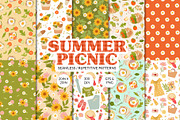 Summer Picnic Pattern Bundle, a Pattern Graphic by CreativeChristiana (Thumbnail 1 of 9)