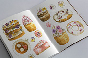 Flowers Desserts Watercolor Bundle, a Food Illustration by foxsong (Thumbnail 5 of 12)
