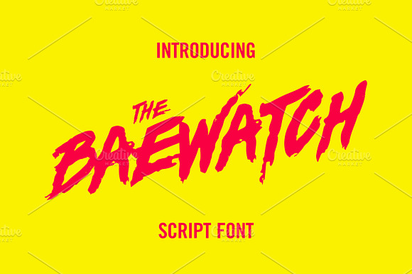 Baywatch Script Font preview 5