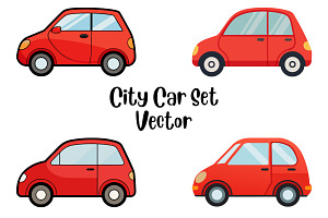 City Car Set Vector #2, a Transportation Illustration by Awieee1