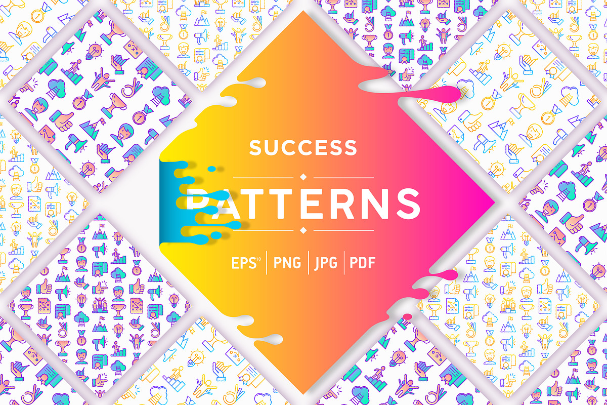 Success Patterns Collection, a Pattern Graphic by Alex Blogoodf (Photo 1 of 7)