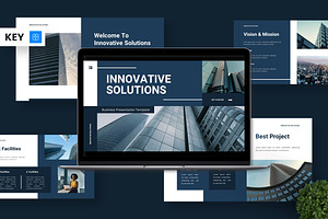 Innovative Solutions - Business Key, a Presentation Template by Deepslide Studio