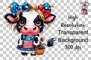 Patriotic Cow with USA Flag 10 PNG, a Graphic by Clipart Bloom (Thumbnail 11 of 11)
