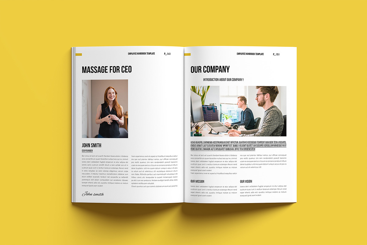 Employee Hand-Book || Canva Template, a Brochure Template by GoldenGrid Studio (Photo 4 of 11)