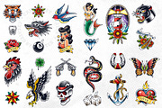 Traditional Tattoo Vector Pack, a Decorative Illustration by Vecster (Thumbnail 7 of 14)