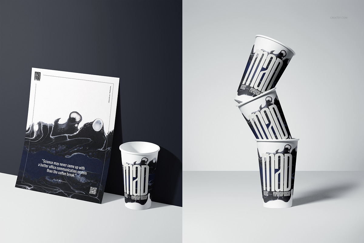 Paper Cup Mockup Set v.5, a Cups & Container Mockup by creatsy5 (Photo 8 of 11)