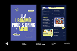 Modern Cafe Menu, a Stationery Template by Neermana