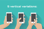 iPhone mockups with hands, an Object Graphic by Olga Proz (Thumbnail 2 of 4)