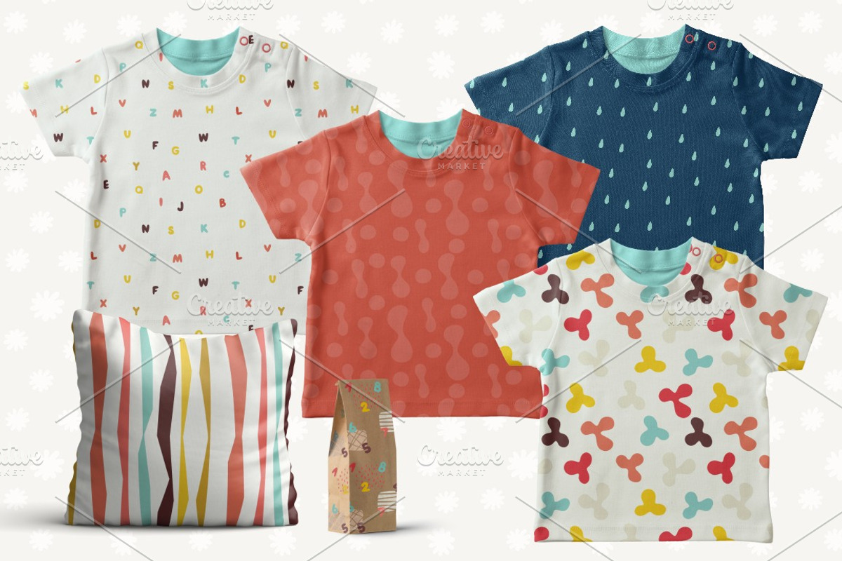 45 funny seamless patterns, a Pattern Graphic by Svetlana Loseva (Photo 4 of 4)