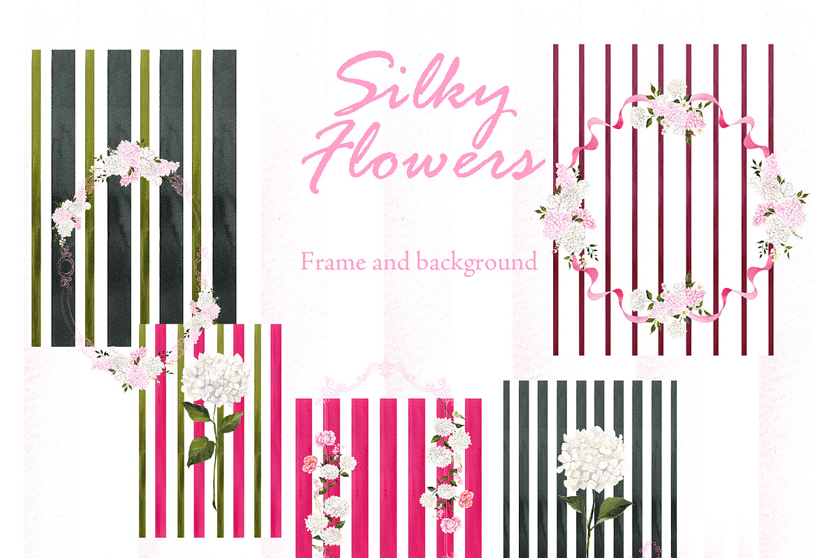 Silky Flowers. Watercolor graphic, an Object Graphic by ma_i_vi (Photo 6 of 11)